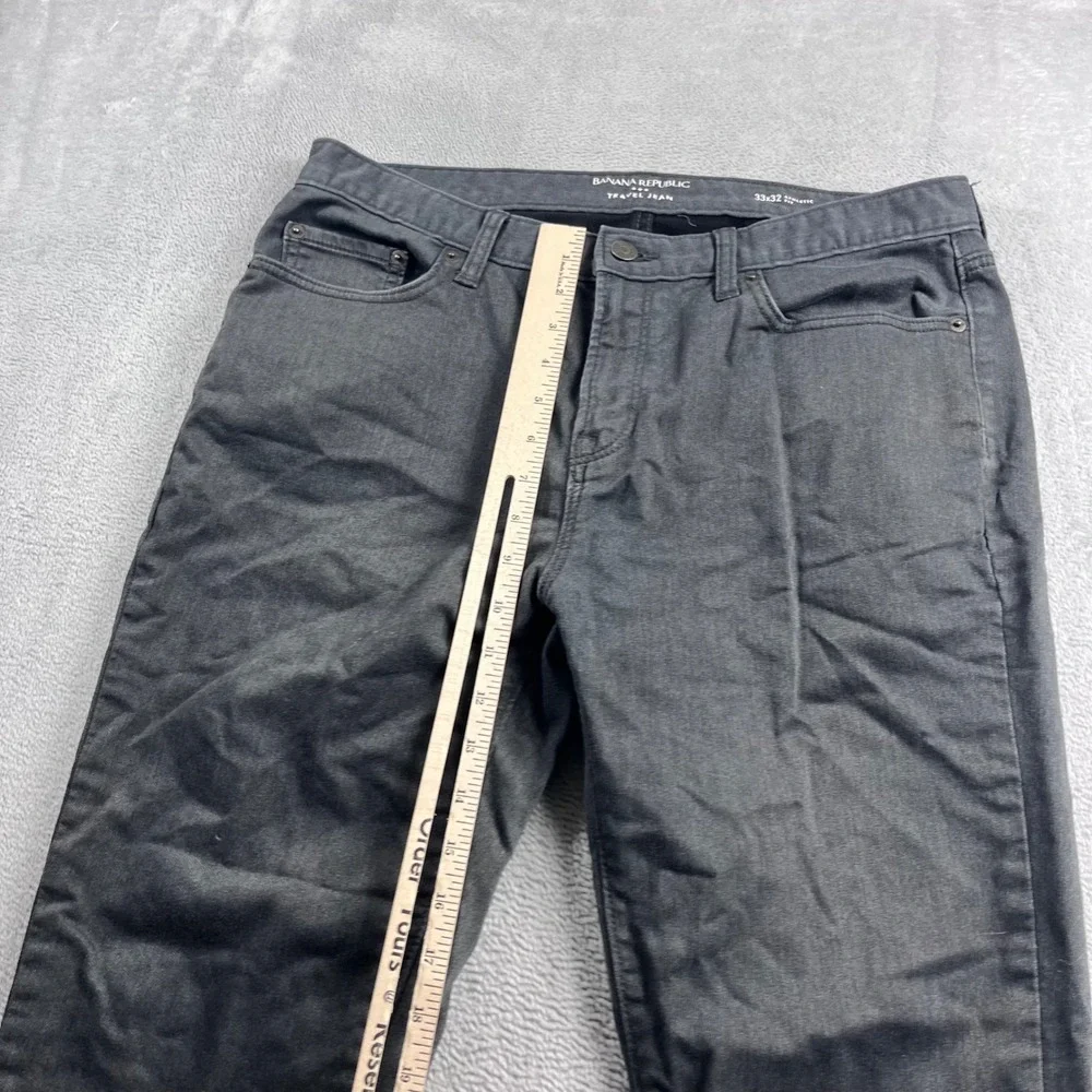 Banana Republic Travel‎ Jean Mens 33x32 Athletic Fit Charcoal Gray Pants